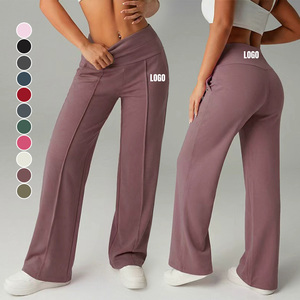 <span class=keywords><strong>Pantaloni</strong></span> Sportivi da <span class=keywords><strong>Donna</strong></span> Personalizzabili <span class=keywords><strong>con</strong></span> Logo, <span class=keywords><strong>Comodi</strong></span> e Larghi, a Gamba Larga, per Corsa e Allenamento, Tinta Unita, <span class=keywords><strong>Vita</strong></span> Alta, <span class=keywords><strong>con</strong></span> Tasche - Product Image 1