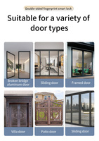 Cerradura Inteligente de Doble Cara DQ002, Impermeable, con Huella Dactilar, Contraseña y Tarjeta, Compatible con Tuya Cloud, para Puerta de Acero, Puerta Corredera Exterior