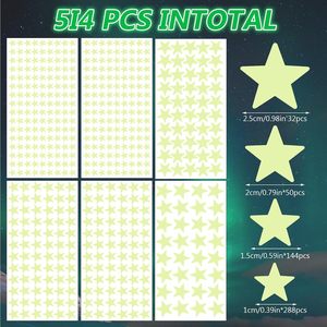 Autocollants étoiles étoiles brillantes <span class=keywords><strong>Stickers</strong></span> muraux pour décoration murale Autocollants étoiles lumineuses de plafond pour décorations de <span class=keywords><strong>chambre</strong></span> d'enfants - Product Image 2