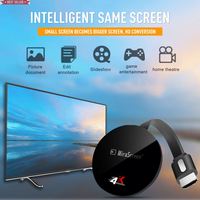 Clé TV sans fil personnalisable avec écran WiFi AC 5G H.265 2.4G 4K, récepteur Airplay Android, double démarrage, adaptateur d'alimentation