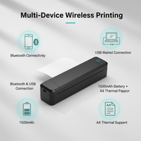 Impresora Térmica Portátil YSDA X8 A4, Inalámbrica BT, para Plantillas de Tatuajes, Recargable de 1500mAh, para Máquina de Etiquetas