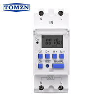 Minuteur numérique programmable hebdomadaire monophasé TOMZN sur rail DIN, contrôle par relais, AC 220V 230V 12V 24V 48V 16A