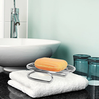 Support de rangement moderne en acier inoxydable pour éponge et savon, pour évier de cuisine, salle de bain et baignoire, personnalisable OEM, vente en gros