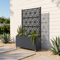 Jardinière surélevée en métal avec treillis, en acier galvanisé, pour légumes, herbes, patio et balcon