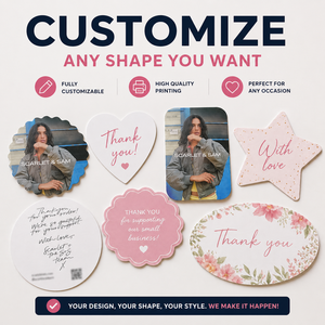 Tarjeta de Papel Digital Personalizada de 10x15cm con Logotipo, Papel Recubierto para Tarjetas de Agradecimiento, Diseño Personalizado, Tarjeta Blanca, Grosor de 250g-400g - Product Image 6