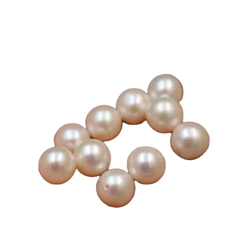 Particelle accoppiate forte luce vicino a perle rotonde semi-foro rotonde perfette perle d'acqua dolce naturali 3-8mm perline sciolte gioielli fai da te