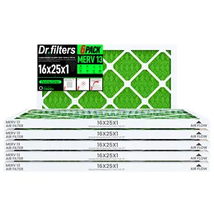 DR. filter Filter kustom 16x25x1 merv 8 9 11 13 14 tungku udara HVAC berlipat