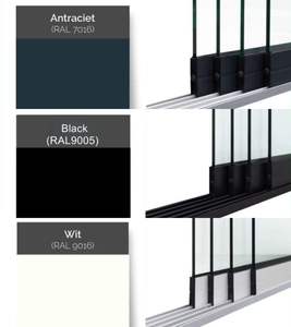 Portes coulissantes empilables en profilé <span class=keywords><strong>aluminium</strong></span> pour patio et jardin, étanches, multi-panneaux, avec rail inférieur, couleurs <span class=keywords><strong>RAL</strong></span>, vente en gros - Product Image 3