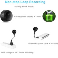 Cámara WiFi A9 1080p HD Micro Mini Cámara Inalámbrica IP DVR Visión Nocturna Seguridad para Casa Interior y Exterior
