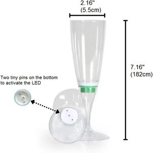 Flûte à vin à <span class=keywords><strong>LED</strong></span>, lumière clignotante à eau liquide pour mariage, cadeaux de fête de Noël - Product Image 4