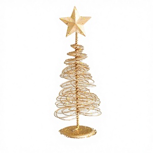 Décorations de Noël créatives modernes en fer, étoile à cinq branches, mini décorations de Noël pour table et arbre, accessoires de décoration de Noël, ornements de Noël - Product Image 2