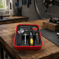 Kit de 41 outils tout-en-un : tournevis, clé à molette réglable, cliquet, embouts et douilles, dans une boîte métallique, pour réparations domestiques