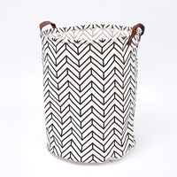 Grand panier à linge pliable en coton et lin, durable, écologique et moderne, imperméable, pour salle de bain et armoire