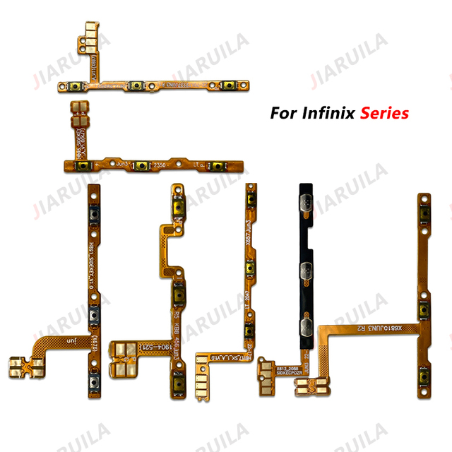 Mobile Phone Power Volume Flex Cable for Infinix Note 11 Pro/12 2023 X676C/40/40 Pro/Smart 5/HD X612/Zero X NEW/ Spark GO 2024