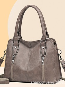Bolsos de Mensajera para Mujer, de Color Sólido, Gran Capacidad, Bolsos de Mano de Cuero PU, Bolso Tipo Bandolera - Product Image 4