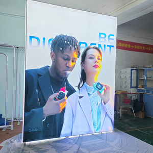 <strong>Custom</strong> Aluminum Frame LED Backlight Light Box Portable Foldable Pop-up Display Stand <strong>Custom</strong> Size Logo Advertising <strong>Background</strong> - Product Image 3
