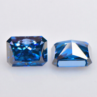 Pierres de Moissanite en vrac taille Fleur de Glace, couleur Saphir Bleu, 0,5ct-3,0ct, VVS1, certifiées GRA, pour la fabrication de bijoux en gros