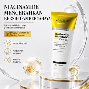 KORMESIC Certificado por Bpom, Limpiador Facial Aclarante con Niacinamida 100g, Blanqueador, Limpieza Profunda, Para Todo Tipo de Piel - Product Image 1