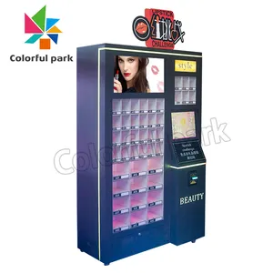 Máquina de venda automática de batons e mini lanches operada por moedas com aceitador de notas para centros de jogos e exposições de cosméticos