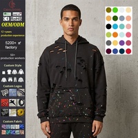 Ensemble de survêtements et sweats à capuche grande taille pour hommes Cenloong – Style streetwear déchiré