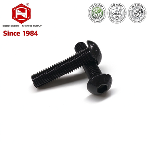 Tornillo de Cabeza Hexagonal de Acero al Carbono de Alta Calidad, Acabado en Óxido Negro, Perno de Cabeza Redonda Allen - Product Image 1