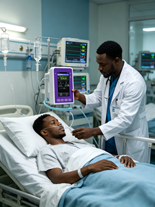 Pompe à nutrition entérale à écran tactile certifiée ISO, dispositif d'alimentation sûr pour les soins intensifs et la médecine d'urgence en Afrique - Product Image 5
