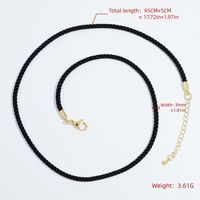Cordon en polyester torsadé de 3 mm, couleur unie, pour collier, corde géométrique, personnalité, bricolage, suspension de bagages