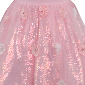 Estivo alla moda in tinta unita senza maniche con bretelle e volant abito da bambina Casual <span class=keywords><strong>fantasia</strong></span> elfo al ginocchio per bambini 2-14T - Product Image 4