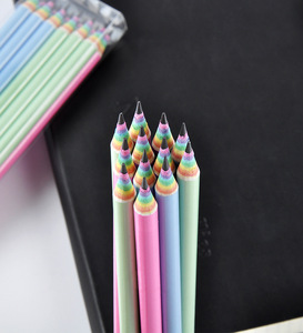 High Quality Custom Eco Friendly Colored <b>Pencil</b> HB Writing Tool rainbow Paper <b>Pencil</b> <b>for</b> <b>School</b> Students Kids Writing - Product Image 2