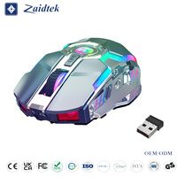 Souris de jeu optique sans fil USB 2.4G RGB avec interface rechargeable Type-C, design ergonomique pour droitiers, pour ordinateur portable