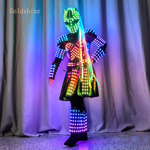 Traje de Robot LED para Mujer, Disfraz de <span class=keywords><strong>Guetta</strong></span> para Halloween, Actuaciones en Escenario, Disfraz con Zancos para Navidad, Año Nuevo, Fiestas de Año Nuevo Chino - Product Image 3
