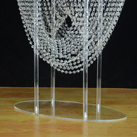 Support de fleurs de table moderne de haute qualité et durable pour centre de table de mariage, 60 cm de haut, en plastique, pour décoration d'événements et de fêtes, modèle IMUWEN 6040906