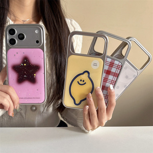 Rainbow Gradient Lemon <b>Phone</b> case for iPhone 17 16 15 14 Pro Max Resin bling Stars IMD Stripes Gilded Glitter back Cover new - Product Image 2