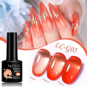ยาทาเล็บเจลใส <span class=keywords><strong>LILYCUTE</strong></span> ยอดนิยม 24 สี เจลยูวีแอลอีดี สีเจลใสแบบแก้วทะเล สีอำพัน - Product Image 3
