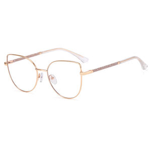 نظارات كلاسيكية كريستال عين القط منقوشة TR مقاومة للأزرق بإطار عالي الجودة - Product Image 6