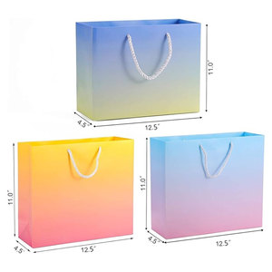 Bolsas de papel de regalo de lujo con impresión personalizada, logotipo personalizado, embalaje con asa de cinta, bolsa de papel para compras para empresas, en oferta. - Product Image 5