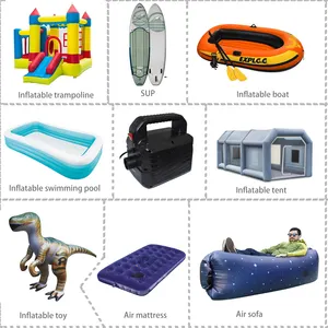 Pompa di aria elettrica per aria gonfiabile di gomma barca piscina giocattoli kayak deflatore ad alta pressione elettrico portatile aria di gonfiaggio