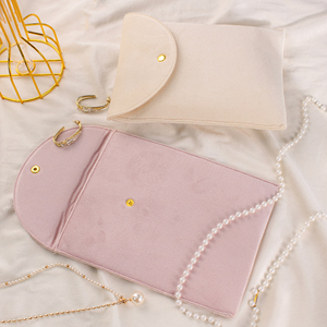 Pochette à bijoux en velours personnalisée de luxe, grand format, pour collier - Product Image 3