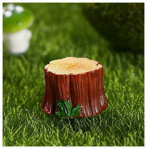 Decorazioni in Resina per Casa delle Bambole, Tronco d'Albero Dipinto a Mano con Succulente e Muschio, Miniature Artistiche Fai-da-Te, Ornamenti e Decorazioni Fatate - Product Image 5