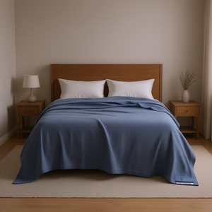 Manta de Cama Rectangular Tejida Sólida Minimalista para Uso en Todas las Estaciones - Product Image 2
