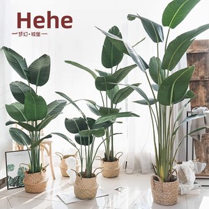 Adorno Decorativo para Sala <span class=keywords><strong>de</strong></span> Estar, Árbol Artificial, Hoja <span class=keywords><strong>de</strong></span> Ficus, Planta en Maceta Simulada, Envuelta en Yute - Product Image 6