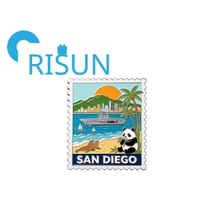 Magnete/Badge Souvenir da Viaggio Personalizzato in Metallo all'Ingrosso: California <span class=keywords><strong>San</strong></span> Diego Balboa Park Beach, Palma, Surf, Vagone, Leone Marino - Product Image 5
