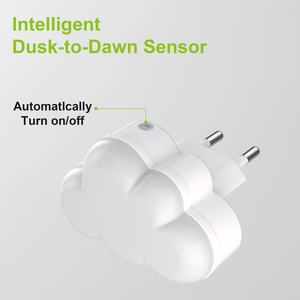 Lampe de nuit LED Creative Cloud à capteur de lumière, lampe de chevet pour chambre d'enfant, prise EU/US - Product Image 2