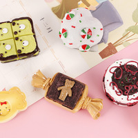 Aimant de réfrigérateur en forme de gâteau de simulation, modèle 009, décoration mignonne pour la maison, autocollant magnétique alimentaire 3D, ornements créatifs style Ins