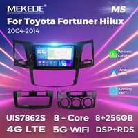 MEKEDE MS Android Gps Navigation Car-play Auto Vidéo de voiture pour Toyota Fortuner Hilux 2004-2014 Caméra 360° ADAS DVR