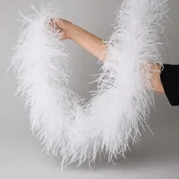 Boas en plumes d'autruche teintes sur mesure à 8 couches, directement de l'usine, décorations en plumes pour costumes de scène, de danse et tenues de carnaval