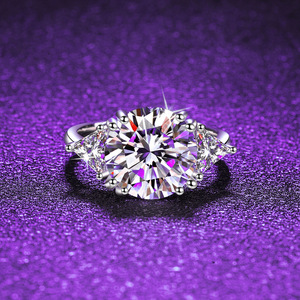 Weiai แหวนเพชรโมอิส S925สำหรับผู้หญิงขนาด5กะรัตประดับ JR016เพชรสำหรับผู้หญิงแหวนหมั้นทำจากเงินสเตอร์ลิงมีการรับรอง - Product Image 3