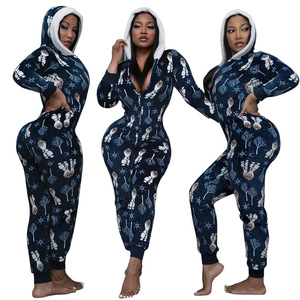 Venta al por mayor de manga larga mono de cambios adulto <span class=keywords><strong>mujer</strong></span> trasero solapa de Navidad con solapa - Product Image 4