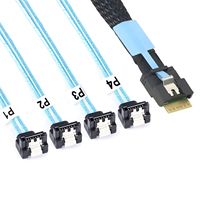 PCIE Slimline SAS SFF-8654 4I 38P Anti-Deflexions-Kabeladapter 4X SATA 90 Grad Buchse SSD Hochgeschwindigkeits-Adapterkabel für Computer