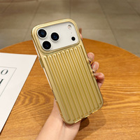 Coque de téléphone magnétique fine et mate de haute qualité pour Apple iPhone 17 14 15 16 Pro Max Plus, avec peinture métallique et rayures 3D, antichoc